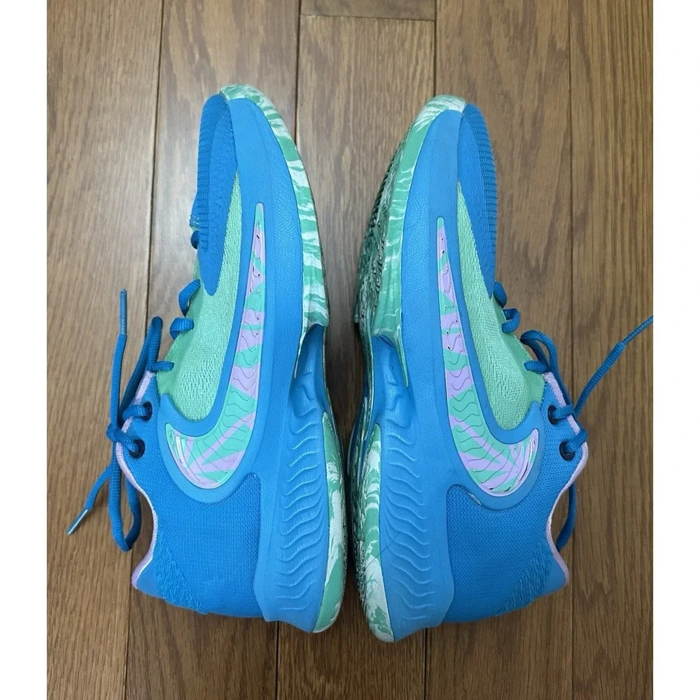 Nike Zoom Freak-4 Birthstone Shoes Boys Size 6.5Y‎ Blue Sneakers DQ0553-400